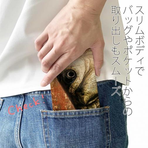 【手帳型ベルトなし】【Stick Case】ヘラブナの目
