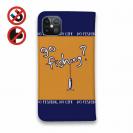 【手帳型ベルトなし】【Stick Case】【釣りざんまい】釣りに行く?　オレンジ×ネイビー