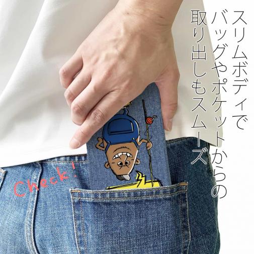 【手帳型ベルトなし】【Stick Case】【釣りざんまい】ポッチャリアングラー