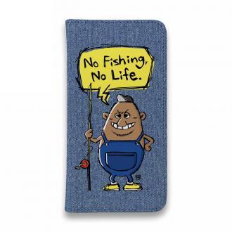 【手帳型ベルトなし】【Stick Case】【釣りざんまい】ポッチャリアングラー