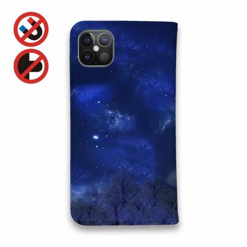 【手帳型ベルトなし】【Stick Case】屋根の上のネコと満月