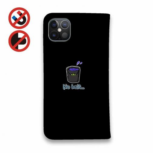 【手帳型ベルトなし】【Stick Case】【釣りざんまい】釣りが好きなんです_カラフルブラック