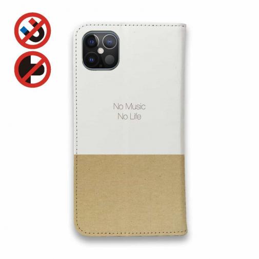 【手帳型ベルトなし】【Stick Case】黒柴だってNo Music No Life