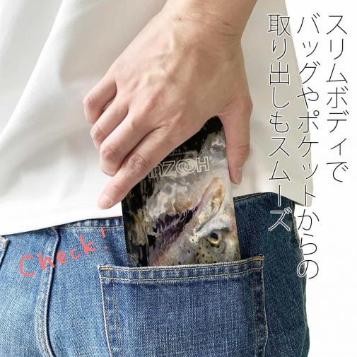 【手帳型ベルトなし】【Stick Case】【HOOZUKI】高原川のニジマス
