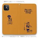 【手帳型ベルトなし】【Stick Case】【釣りざんまい】 一日釣りを楽しむアングラー_オレンジ