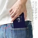 【手帳型ベルトなし】【Stick Case】【釣りざんまい】 一日釣りを楽しむアングラー_ネイビー