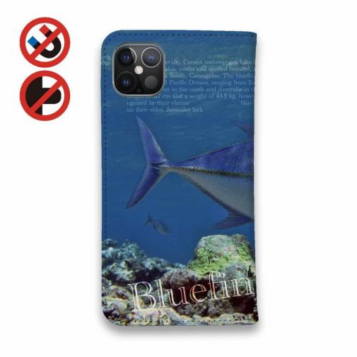 【手帳型ベルトなし】【Stick Case】カスミアジの遊泳