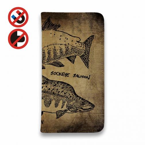 【手帳型ベルトなし】【Stick Case】ビンテージサーモン