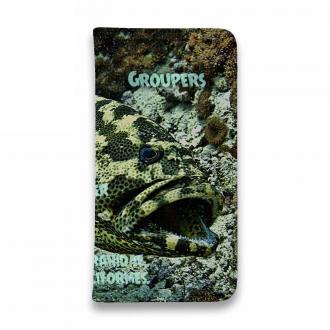 【手帳型ベルトなし】【Stick Case】グルーバー・フィッシュ(ハタ類)　アメコミ風