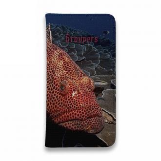 【手帳型ベルトなし】【Stick Case】グルーバー・フィッシュ(アカハタ類)　アメコミ風