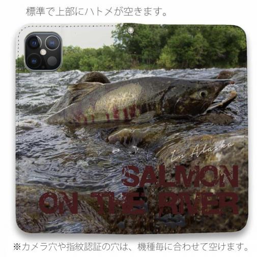 【手帳型ベルトなし】【Stick Case】サーモン・イン・ザ・リバー