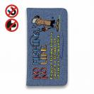 【手帳型ベルトなし】【Stick Case】【釣りざんまい】魚がひいてる、どうしよう!_カラフルデニム風