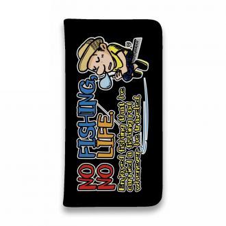 【手帳型ベルトなし】【Stick Case】【釣りざんまい】ついついウトウトしちゃった釣り人_カラフルブラック