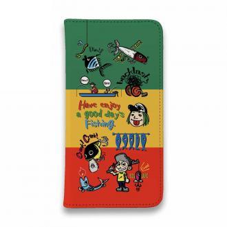 【手帳型ベルトなし】【Stick Case】【釣りざんまい】魚釣りに出かけよう!_カラフルラスタカラー
