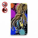 【手帳型ベルトなし】【Stick Case】【釣りざんまい】エギに襲いかかるアオリイカ