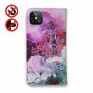 【手帳型ベルトなし】【Stick Case】ブルーからピンクへのグラデーションフラワー 花柄