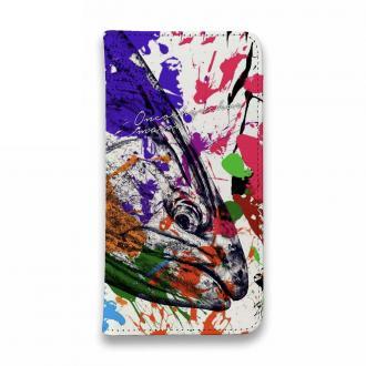 【手帳型ベルトなし】【Stick Case】サクラマス ペンキペイント