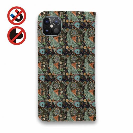 【手帳型ベルトなし】【Stick Case】エキゾチックな魚のデザイン