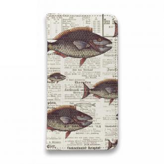 【手帳型ベルトなし】【Stick Case】エキゾチックな魚のデザイン