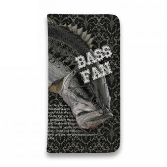 【手帳型ベルトなし】【Stick Case】ブラックバス