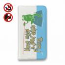 【手帳型ベルトなし】【Stick Case】【釣りざんまい】カエルがノンビリ釣りをするでケロ_カラフルレトロ