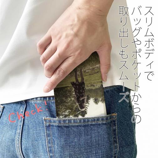 【手帳型ベルトなし】【Stick Case】少女と釣り竿