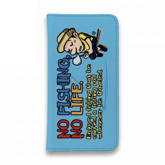 【手帳型ベルトなし】【Stick Case】【釣りざんまい】ついついウトウトしちゃった釣り人_カラフルスカイブルー