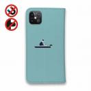 【手帳型ベルトなし】【Stick Case】【釣りざんまい】愛犬と釣りを楽しむアングラー_カラフルミントブルー