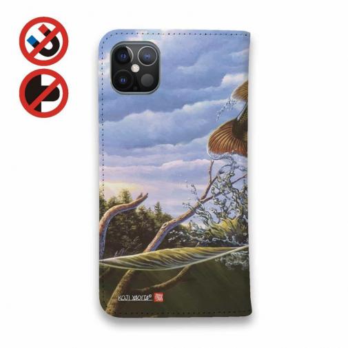 【八百板浩司】【手帳型ベルトなし】【Stick Case】Bass & Pencil 水面を割ってルアーに飛びつくバス