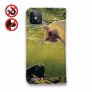 【八百板浩司】【手帳型ベルトなし】【Stick Case】Brook Trout & Mayfly メイフライにかかったブルックトラウ