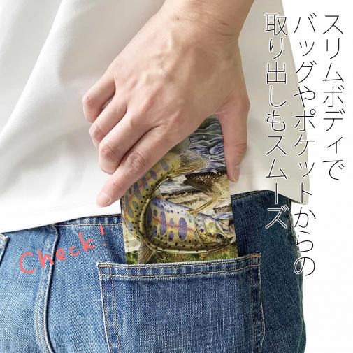 【八百板浩司】【手帳型ベルトなし】【Stick Case】Yamame & Mayfly メイフライにかかったヤマメ