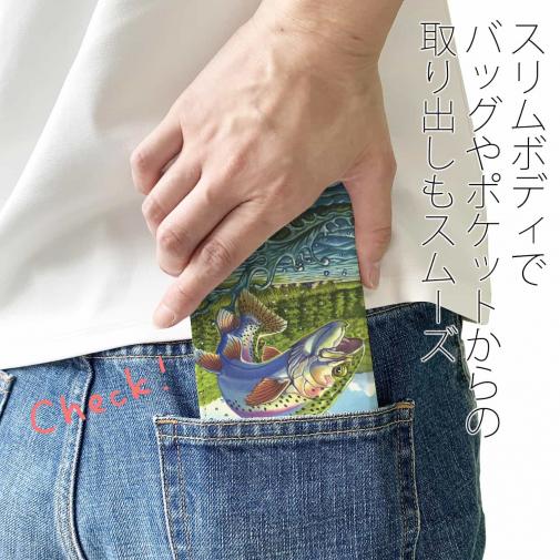【八百板浩司】【手帳型ベルトなし】【Stick Case】Leaping Rainbow レインボートラウト