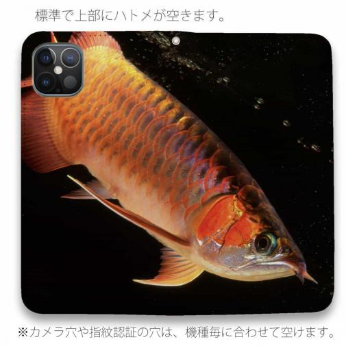 【手帳型ベルトなし】【Stick Case】アロワナの目