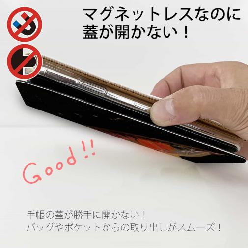 【手帳型ベルトなし】【Stick Case】アロワナの目