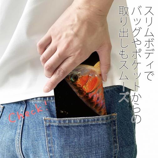 【手帳型ベルトなし】【Stick Case】アロワナの目