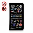 【手帳型ベルトなし】【Stick Case】【釣りざんまい】釣りに行きませんか?_カラフルブラック