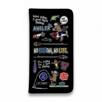 【手帳型ベルトなし】【Stick Case】【釣りざんまい】釣りに行きませんか?_カラフルブラック