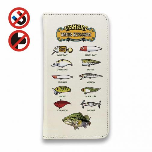 【八百板浩司】【手帳型ベルトなし】【Stick Case】Bass & Lures バス&ルアー