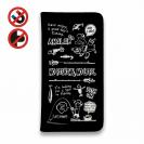 【手帳型ベルトなし】【Stick Case】【釣りざんまい】釣りに行きませんか?_ブラック