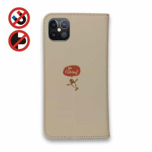 【手帳型ベルトなし】【Stick Case】【釣りざんまい】釣りに行きませんか?_レトロ