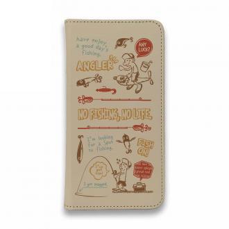 【手帳型ベルトなし】【Stick Case】【釣りざんまい】釣りに行きませんか?_レトロ