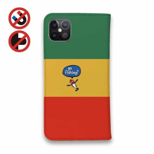 【手帳型ベルトなし】【Stick Case】【釣りざんまい】釣りに行きませんか?_カラフルラスタカラー