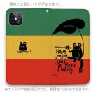 【手帳型ベルトなし】【Stick Case】【釣りざんまい】カエルが釣りをするでケロ_カラフルラスタカラー