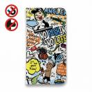 【手帳型ベルトなし】【Stick Case】【釣りざんまい】爆釣アーティスティック_ホワイト