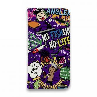 【手帳型ベルトなし】【Stick Case】【釣りざんまい】爆釣アーティスティック_インディゴ