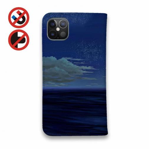 【手帳型ベルトなし】【Stick Case】月明かりの道