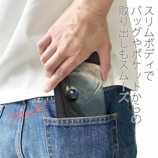 【手帳型ベルトなし】【Stick Case】ブルーアイ　メジナ(グレ)