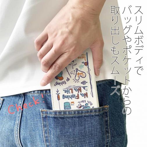【手帳型ベルトなし】【Stick Case】【釣りざんまい】釣りが好きなんです_レトロ
