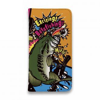 【手帳型ベルトなし】【Stick Case】【FISH MAN】エキサイティングバイト2「カラフル」