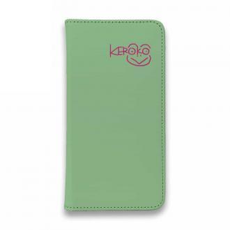 【手帳型ベルトなし】【Stick Case】【佐藤ケロ子】KEROKOサイン入りスマホカバー グリーン